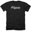 Oldsmobile Cursive Logo Adult Heather 40% Poly T-shirt