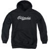 Oldsmobile Cursive Logo Youth 50% Poly Hooded Sweatshirt