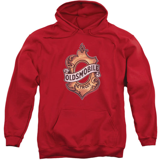 Oldsmobile Detroit Emblem Adult 25% Poly Hooded Sweatshirt