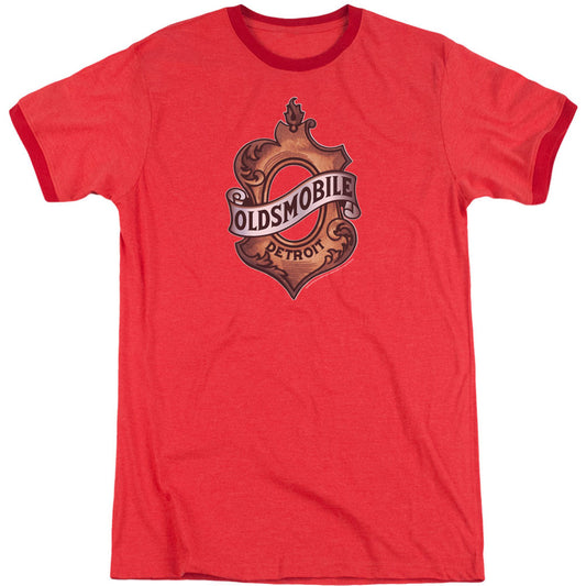 Oldsmobile Detroit Emblem Adult Ringer T-shirt