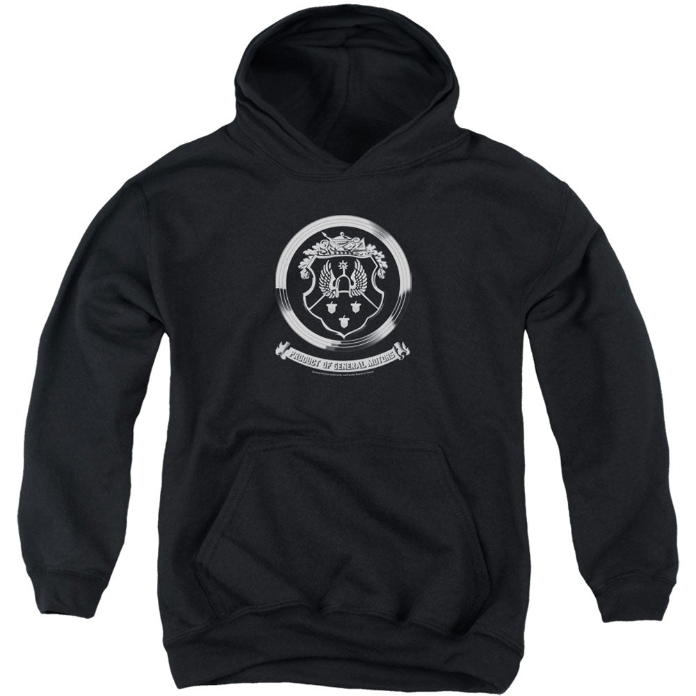 Oldsmobile 1930s Crest Emblem Youth 50% Poly Hooded Sweatshirt