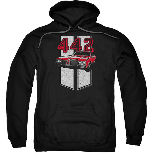 Oldsmobile 442 Adult 25% Poly Hooded Sweatshirt