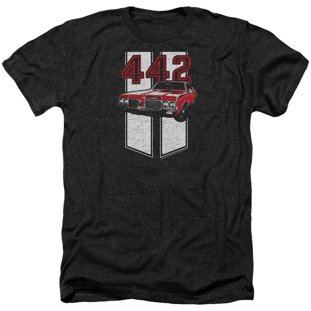 Oldsmobile 442 Adult Heather 40% Poly T-shirt