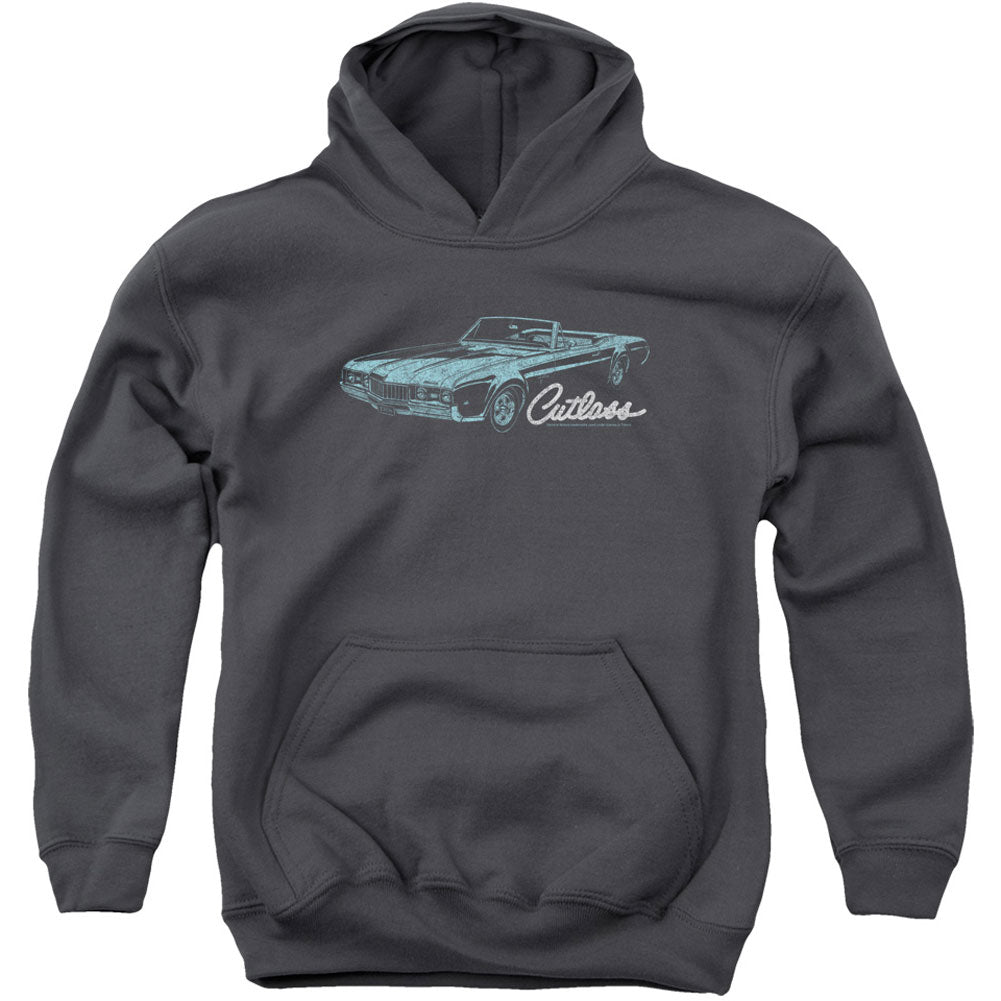Oldsmobile 68 Cutlass Youth 50% Poly Hooded Sweatshirt