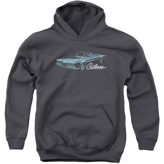 Oldsmobile 68 Cutlass Youth 50% Poly Hooded Sweatshirt