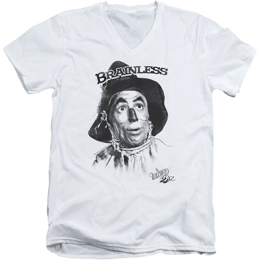 Wizard Of Oz Brainless Adult V-Neck Slim Fit T-shirt