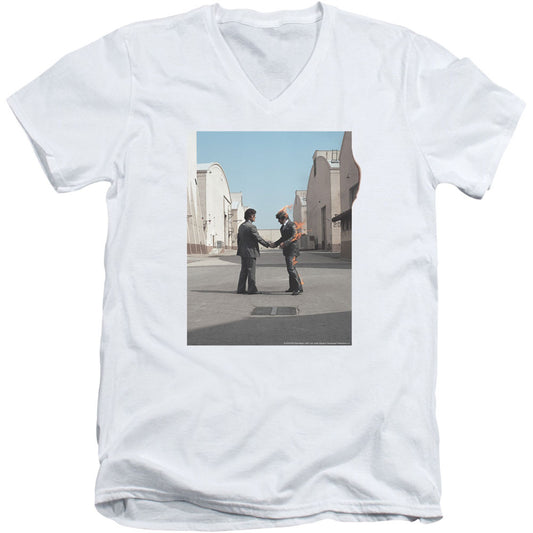 Pink Floyd Wish You Were Here Adult V-Neck Slim Fit T-shirt