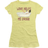 Wine Helps Cap Sleeve Junior Top