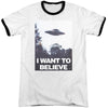 Believe Poster Adult Ringer T-shirt