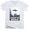 Believe Poster Adult V-Neck Slim Fit T-shirt