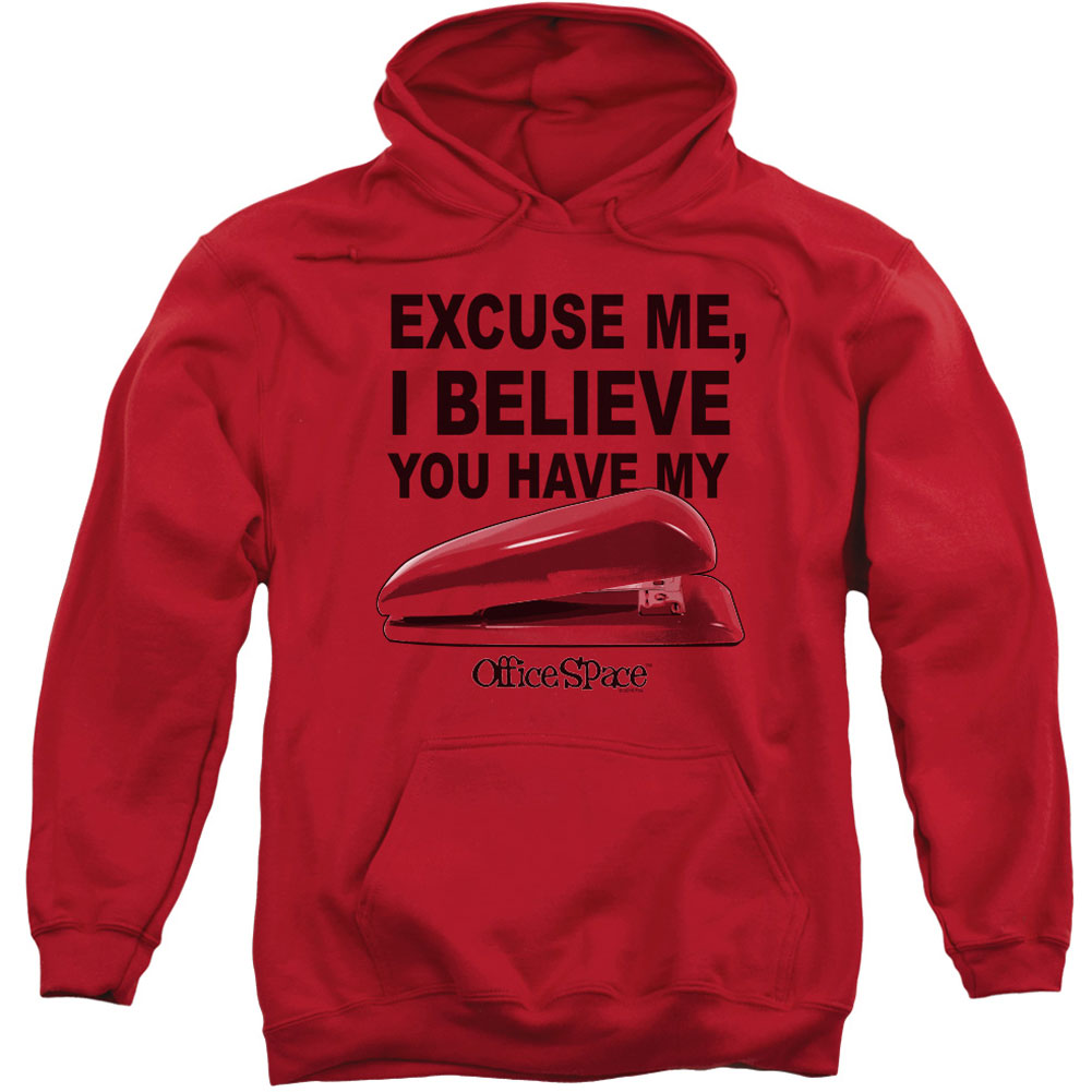 Office Space Stapler Adult 25% Poly Hooded Sweatshirt