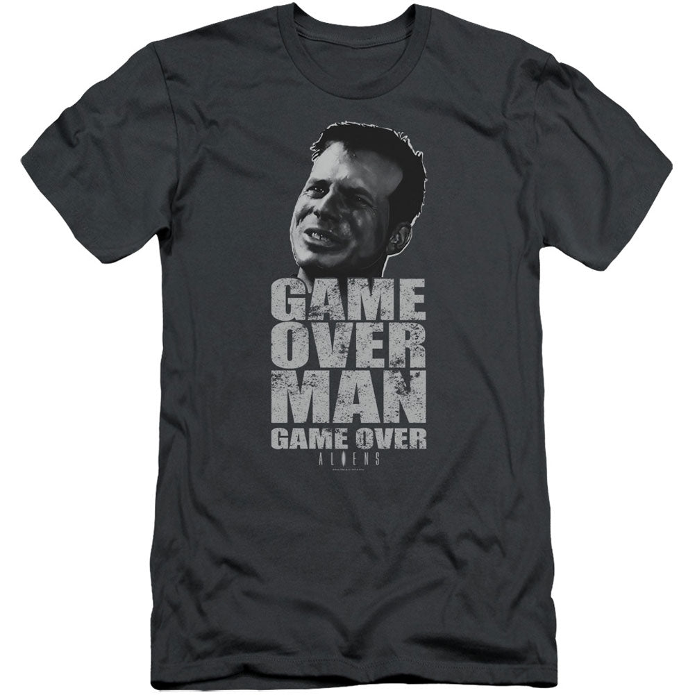 Alien Game Over Man Adult Slim Fit Slim Fit T-shirt