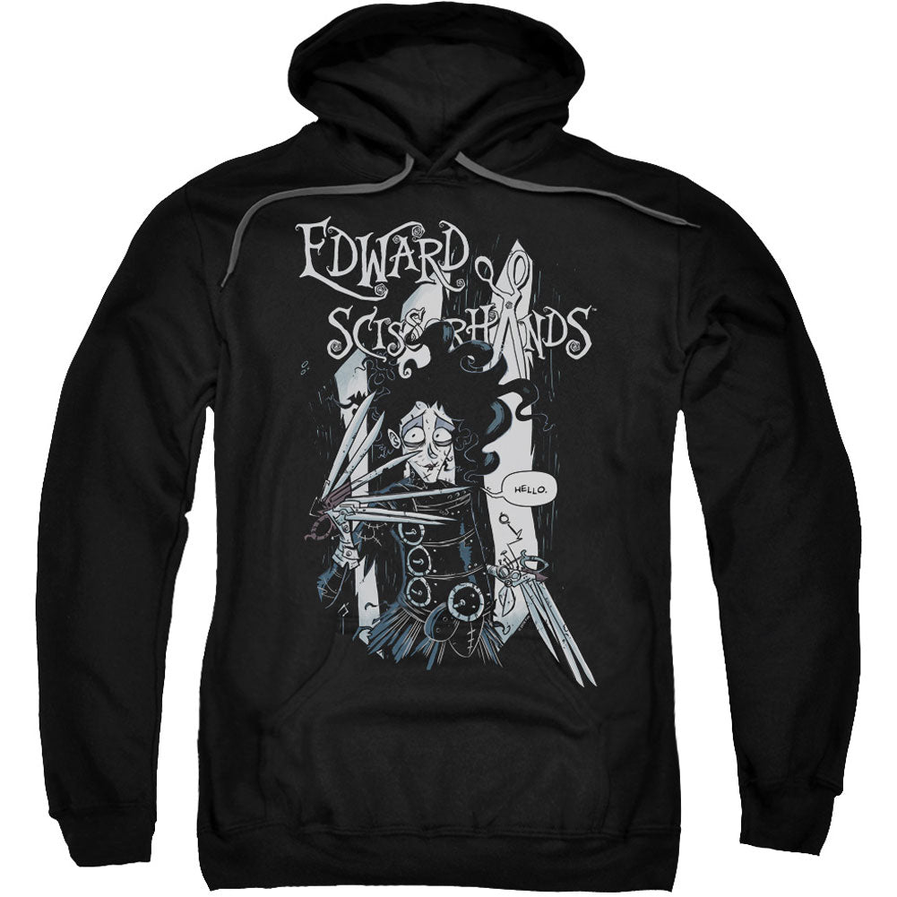 Edward Scissorhands Hello Adult 25% Poly Hooded Sweatshirt