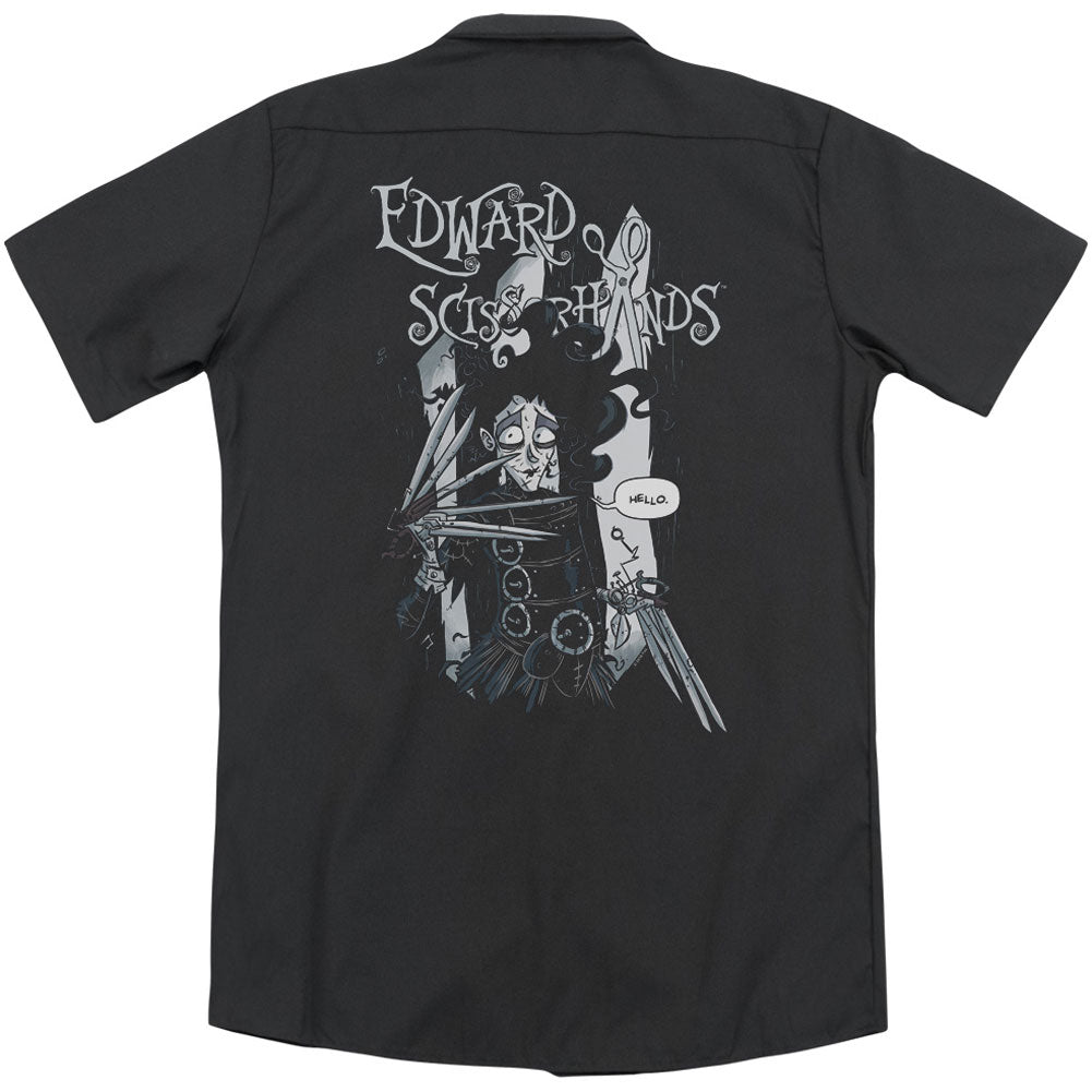 Edward Scissorhands Hello (Back Print) Workshirt