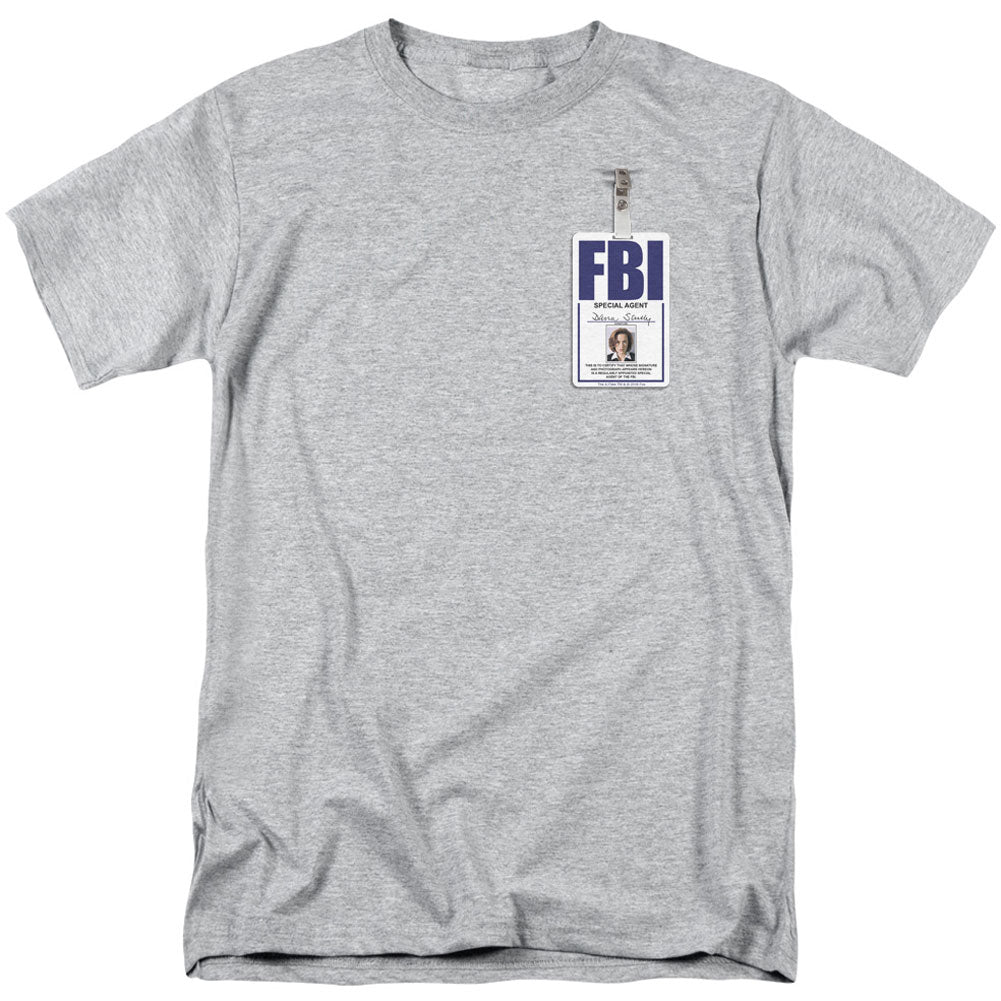 X Files Scully Badge Adult T-shirt