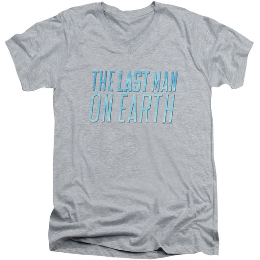 Last Man On Earth Logo Adult V-Neck Slim Fit T-shirt