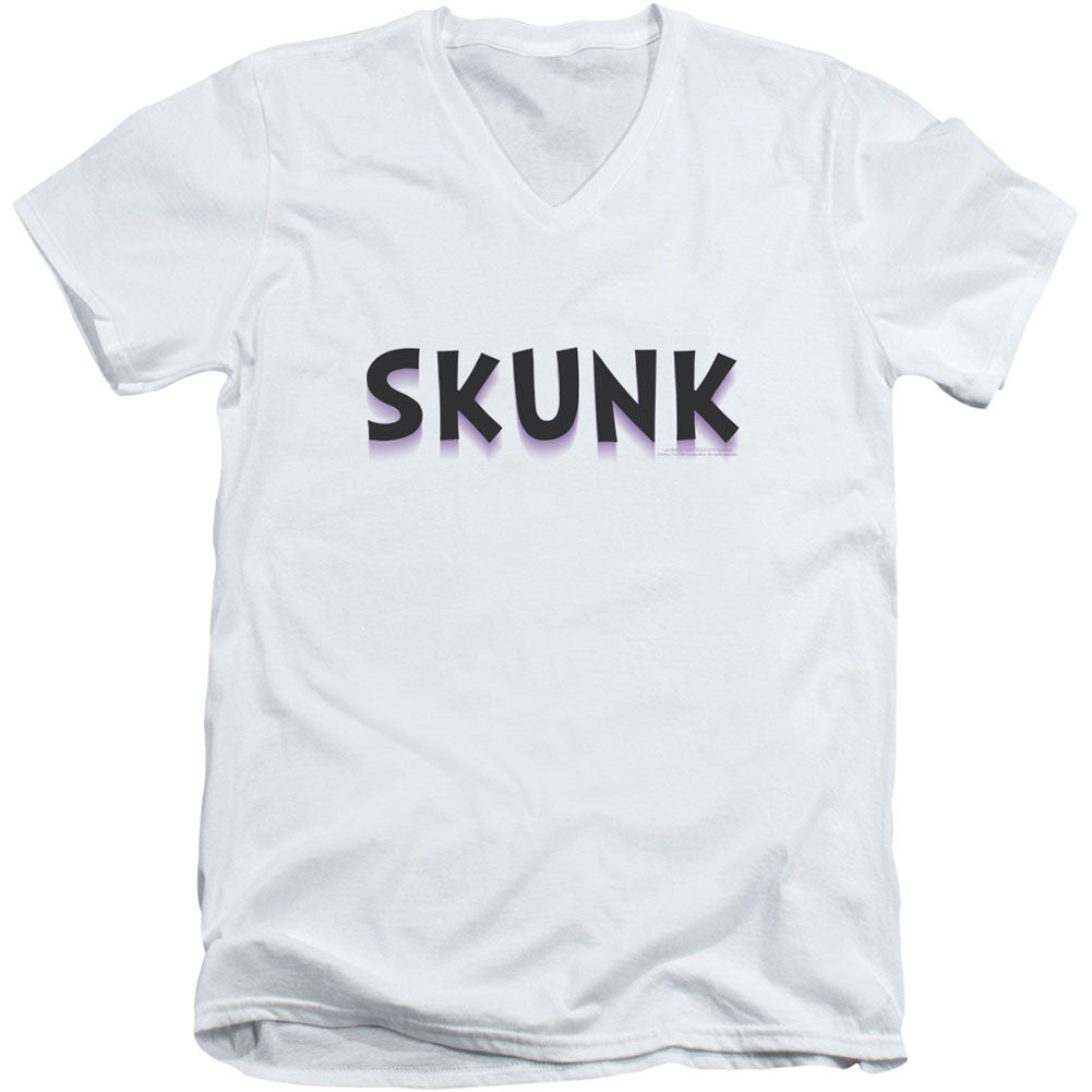 Last Man On Earth Skunk Adult V-Neck Slim Fit T-shirt