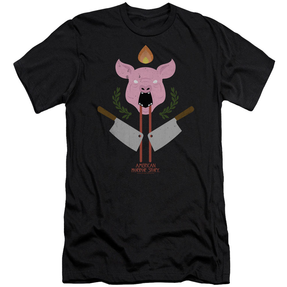 American Horror Story Pig Cleavers Adult Slim Fit Slim Fit T-shirt
