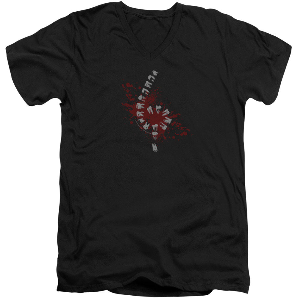 American Horror Story Teeth Adult V-Neck Slim Fit T-shirt