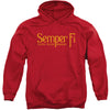 Semper Fi Adult 25% Poly Hooded Sweatshirt