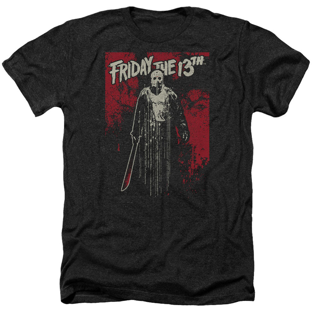 Friday The 13th Drip Adult Heather 40% Poly T-shirt