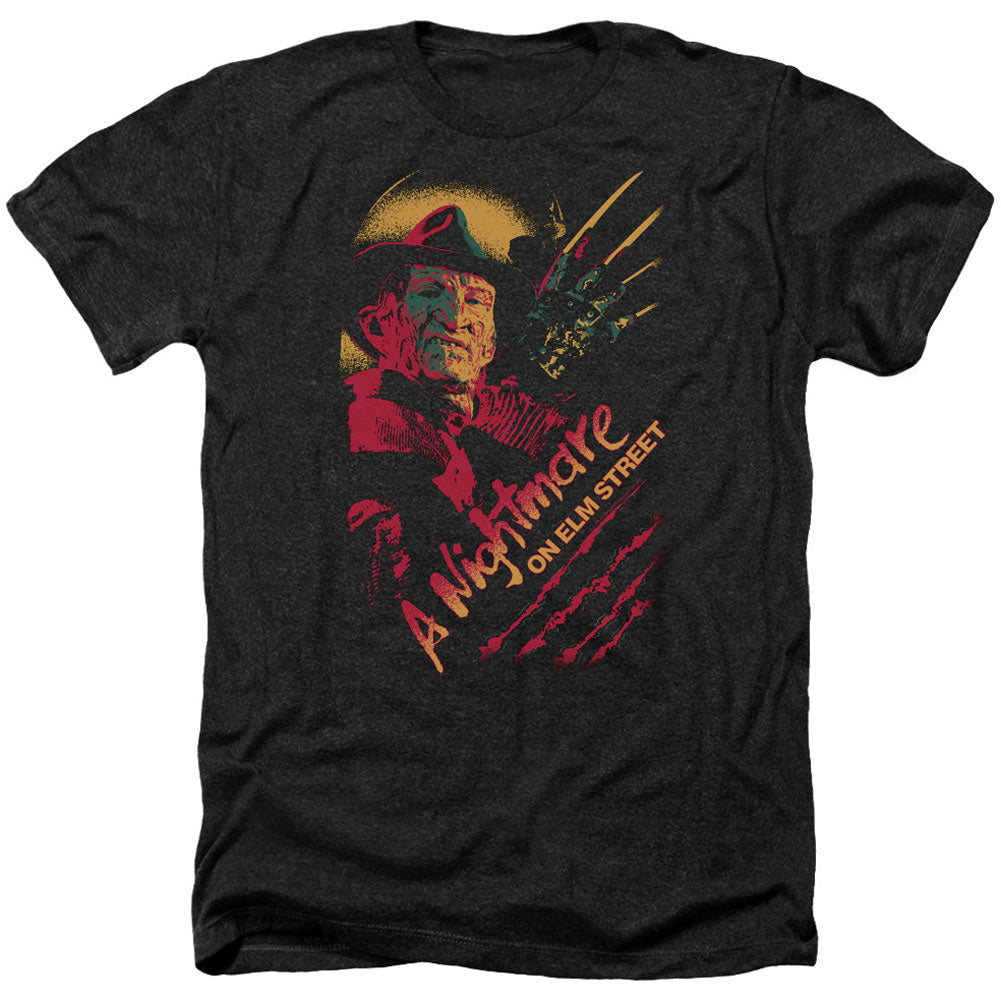 Nightmare On Elm Street Freddy Claws Adult Heather 40% Poly T-shirt