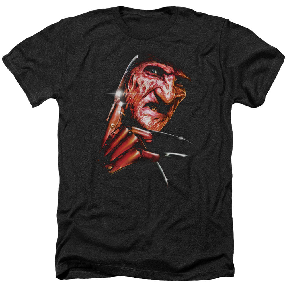 Nightmare On Elm Street Freddys Face Adult Heather 40% Poly T-shirt
