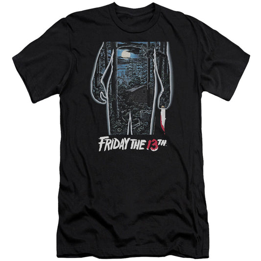 Friday The 13th 13th Poster Premium Canvas Brand Slim Fit T-shirt