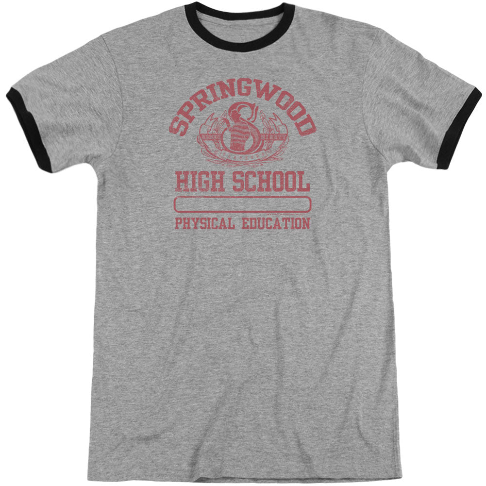 Nightmare On Elm Street Springwood High Adult Ringer T-shirt