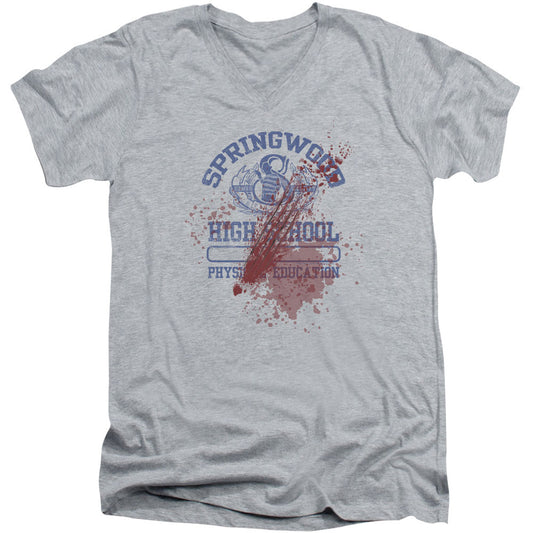 Nightmare On Elm Street Springwood High Victim Adult V-Neck Slim Fit T-shirt