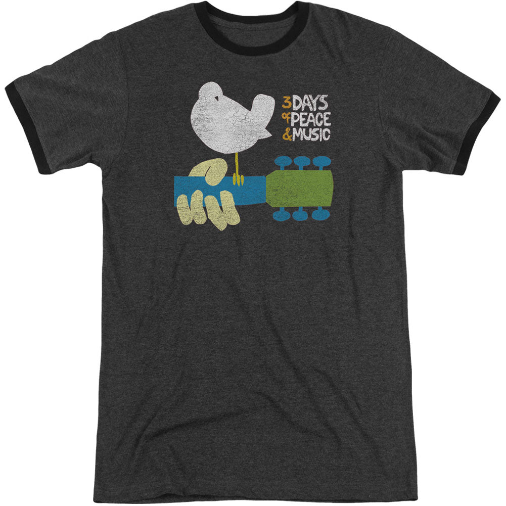 Woodstock Perched Adult Ringer T-shirt
