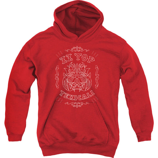 ZZ Top Texicali Demon Youth 50% Poly Hooded Sweatshirt