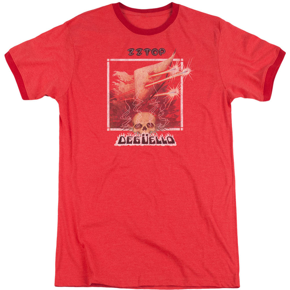 ZZ Top Deguello Cover Adult Ringer T-shirt