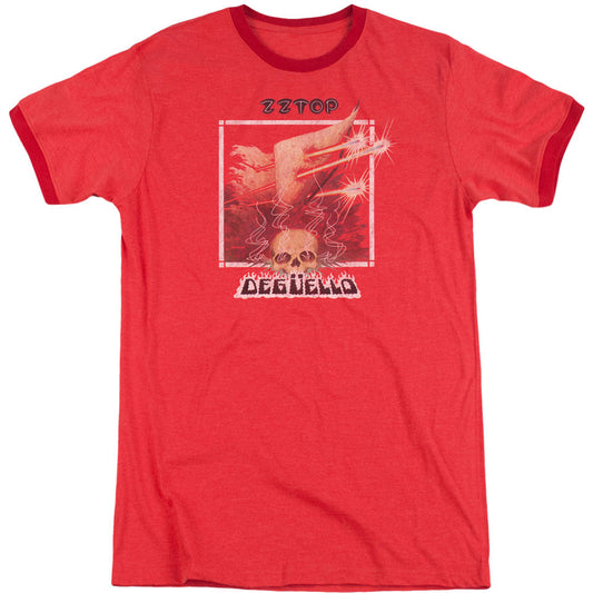 ZZ Top Deguello Cover Adult Ringer T-shirt