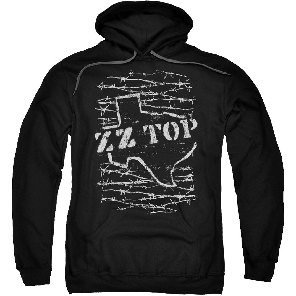 ZZ Top Barbed Adult 25% Poly Hooded Sweatshirt