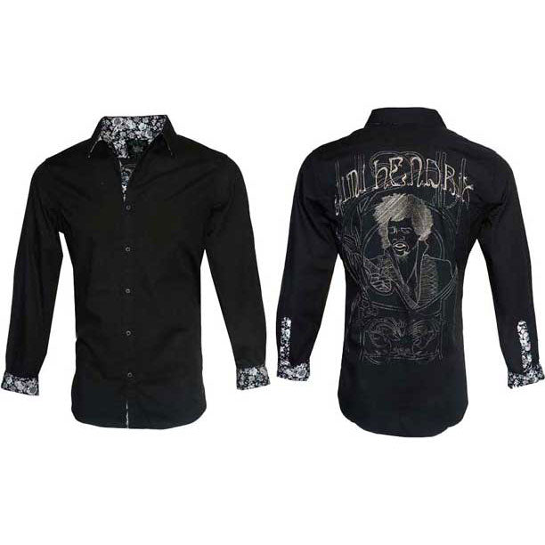 Rock Roll n Soul Gypsey Eyes Blk LS Button Up Shirt Dress Shirt