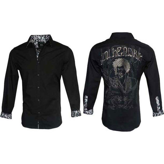 Rock Roll n Soul Gypsey Eyes Blk LS Button Up Shirt Dress Shirt