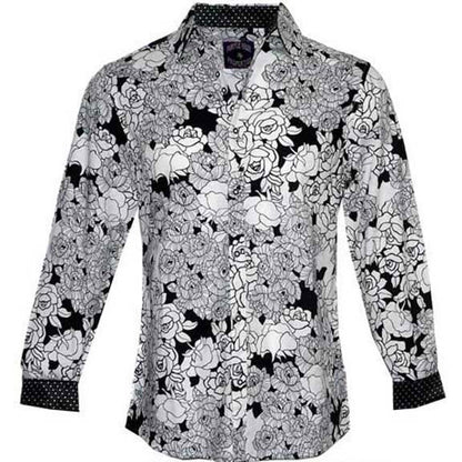 Rock Roll n Soul Message To Universe Wht LS Button Up Shirt Dress Shirt