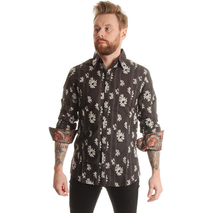 Rock Roll n Soul Are You Experienced Blk LS Button Up Shirt Dress Shirt