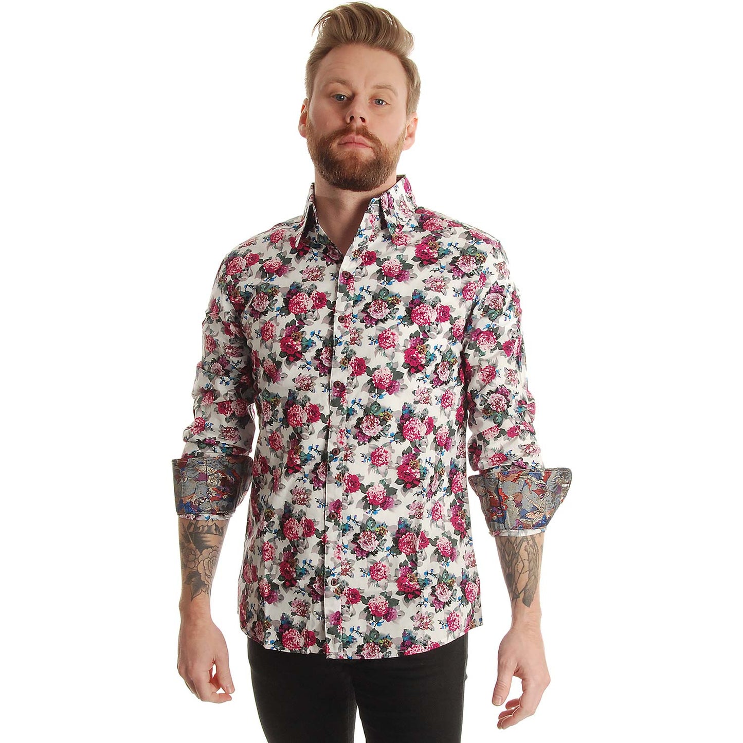 Rock Roll n Soul Still Dreaming Wht LS Button Up Shirt Dress Shirt