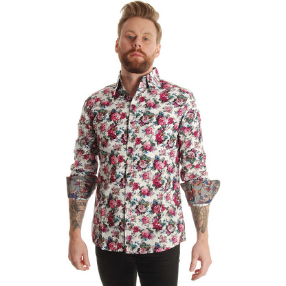 Rock Roll n Soul Still Dreaming Wht LS Button Up Shirt Dress Shirt