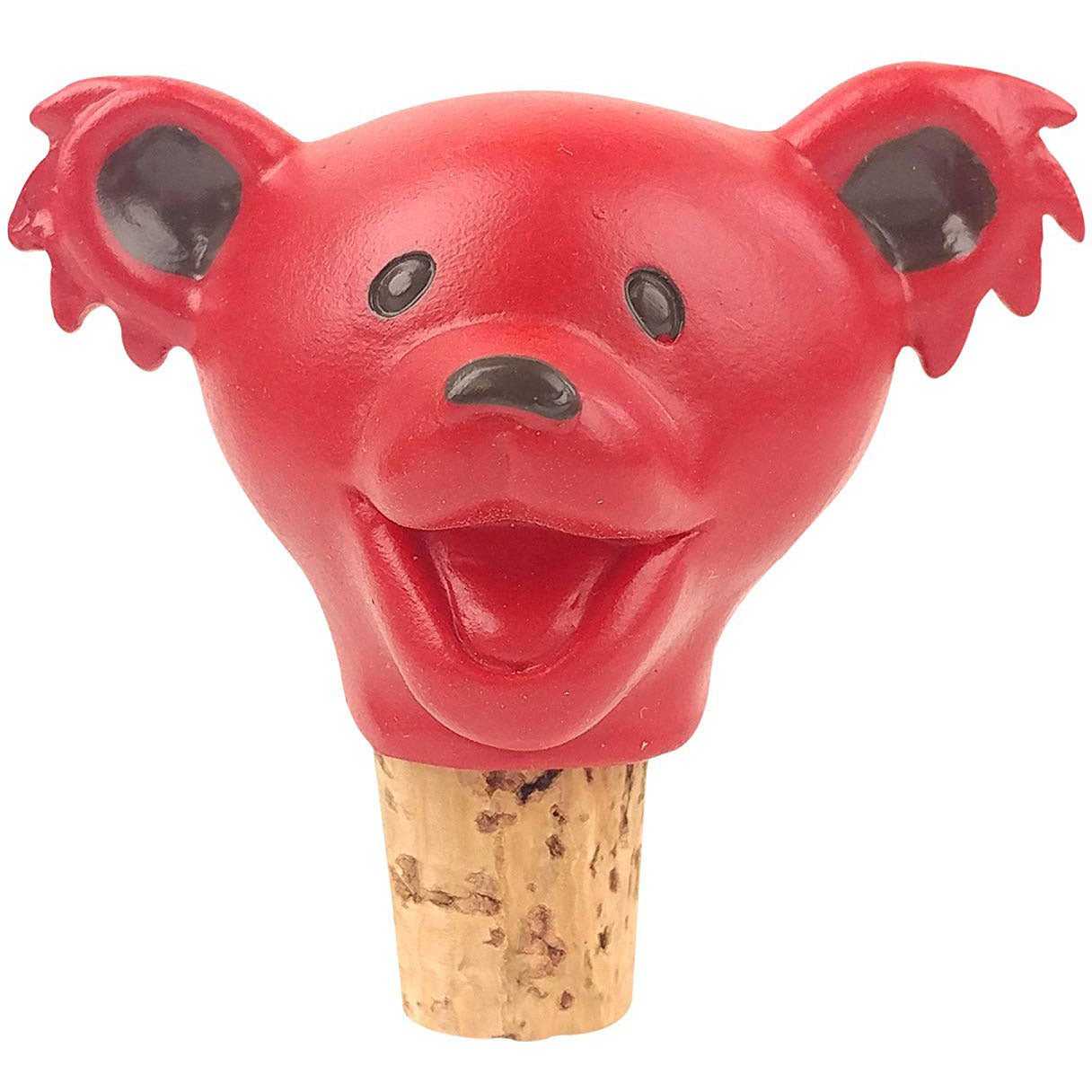 Grateful Dead Dancing Bear Red Head Bottle Stopper