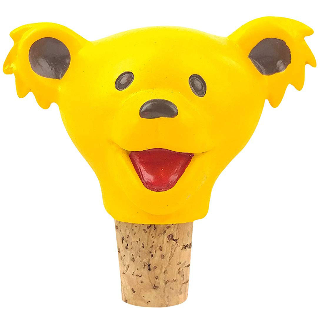 Grateful Dead Dancing Bear Yellow Head Bottle Stopper