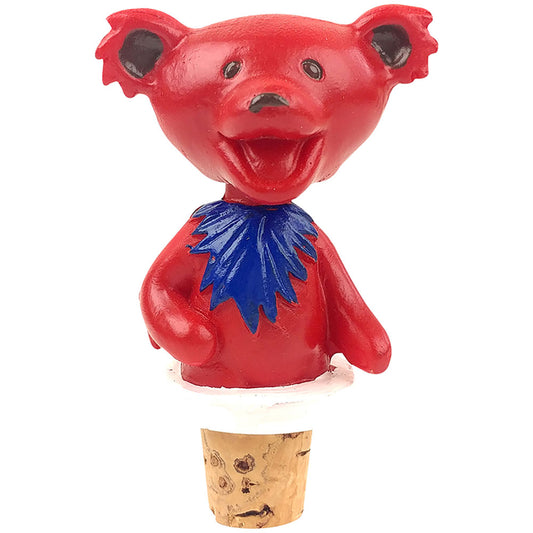 Grateful Dead Dancing Bear Red Bottle Stopper