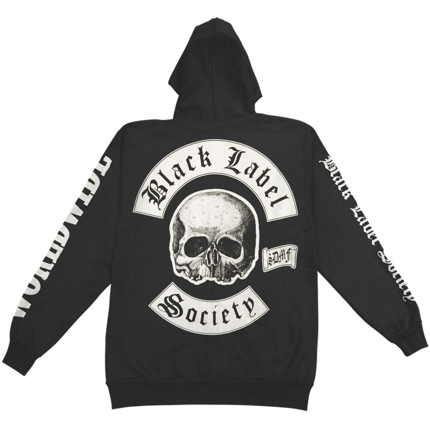 Black Label Society BLS Worldwide Hoodie Zippered Hooded Sweatshirt