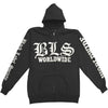 BLS Worldwide Hoodie Zippered Hooded Sweatshirt