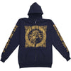 Navy Odin Hoodie Zippered Hooded Sweatshirt