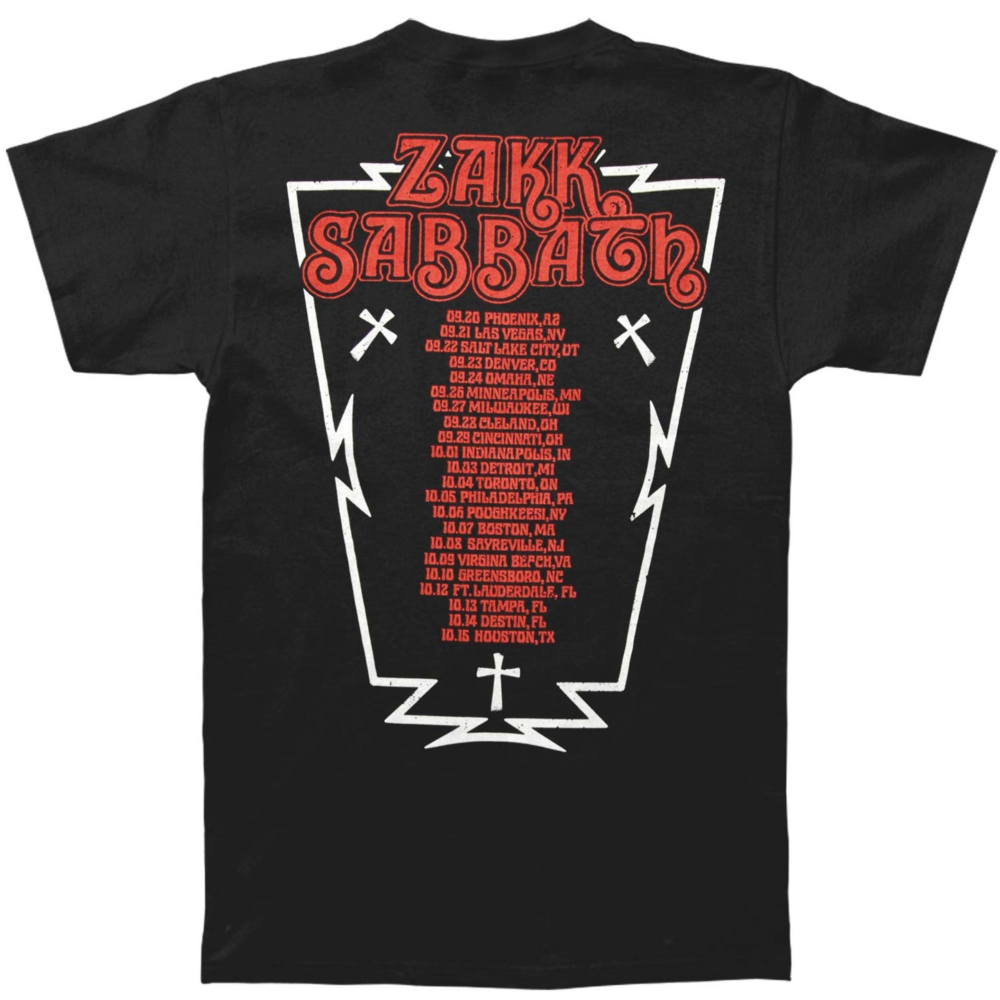 Zakk Sabbath Zakk Fall Tour Men's Red Tee T-shirt