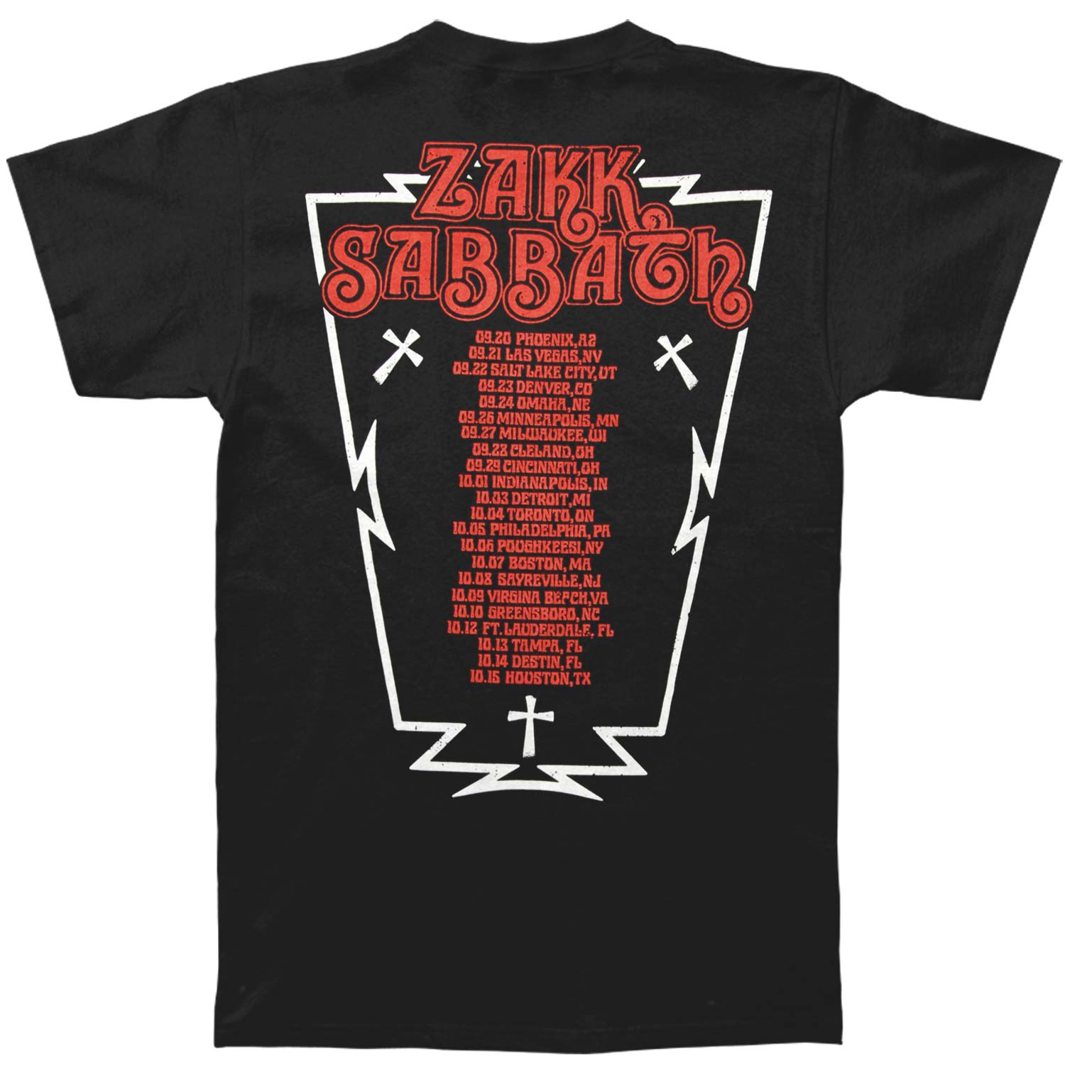Zakk Sabbath Zakk Fall Tour Men's Red Tee T-shirt
