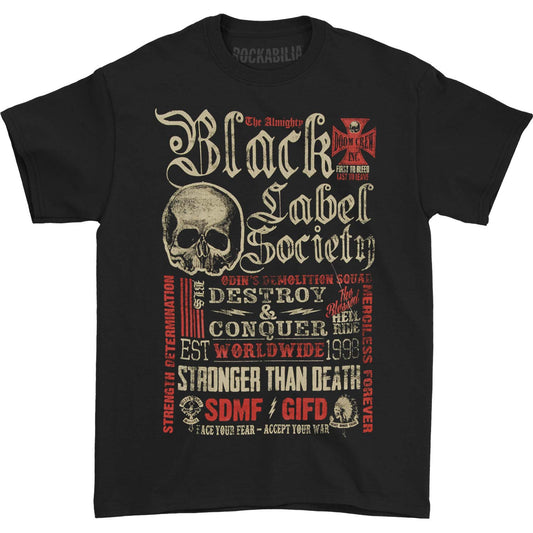 Black Label Society Moto Collage Tee T-shirt